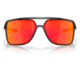 Oakley OO9147 Castel Sunglasses - Mens, Matte Grey Smoke Frame, Prizm Ruby Lens, 63, OO9147-914705-63