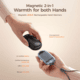 Ocoopa UT3 Liteplus Magnetic Rechargeable Hand Warmers, Black on Black, UT3053-BK-BK-Plus