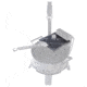EDEMO HELLRAZR YAMA Steel Grill, Silver, YAMA-A-SG-2, EDEMO1