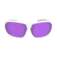 Optic Nerve Tach Sunglasses, Shiny White with Grey Frame, Lens 2 Sets- Grey w/Purple Mirror, Copper 17058