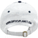 OpticsPlanet Hat Front View, White with Blue Details