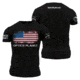 OpticsPlanet Exclusive Grunt Style American Flag T-Shirt Mens, Black, 3XL, 3001-Black-XXXL
