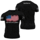 OpticsPlanet Exclusive Grunt Style American Flag T-Shirt Mens, Black, Small, 3001-Black-S