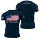 OpticsPlanet Exclusive Grunt Style American Flag T-Shirt Mens, Navy, 2XL, 3001-Navy-XXL