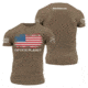 OpticsPlanet Exclusive Grunt Style American Flag T-Shirt Mens, Tan, Large, Tan-499-Tan-L