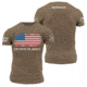 OpticsPlanet Exclusive Grunt Style American Flag T-Shirt Mens, Tan, 2XL, Tan-499-Tan-XXL