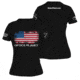 OpticsPlanet Exclusive Grunt Style American Flag T-Shirt Womens, Black, Extra Large, 3900-Black-XL