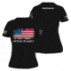 OpticsPlanet Exclusive Grunt Style American Flag T-Shirt Women's, Black, Large, 3900-Black-L, EDEMO1