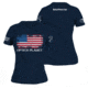 OpticsPlanet Exclusive Grunt Style American Flag T-Shirt Womens, Navy, Extra Large, 3900-Navy-XL