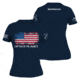 OpticsPlanet Exclusive Grunt Style American Flag T-Shirt Womens, Navy, Large, 3900-Navy-L