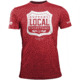 Oscar Mike Support Local Tee - Mens T-Shirts, Heather Red, L, M-OM-RED-01-0218-L