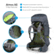 Osprey Atmos AG 50 Pack - Men's, Abyss Grey, Medium, 10001429