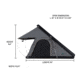 Overland Vehicle Systems Mamba 3 Clamshell Aluminum Roof Top Tent -Black Shell &amp; Grey Body, Black/Grey, 18099901