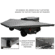 Overland Vehicle Systems Nomadic 180 Awning w/ Bracket Kit and Extended Poles For Mid to High Roof Line Vans, Dark Gray, 19609908