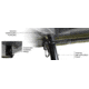 Overland Vehicle Systems Nomadic 180 Awning w/ Bracket Kit and Extended Poles For Mid to High Roof Line Vans, Dark Gray, 19609908