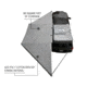USED Overland Vehicle Systems Nomadic 180 Awning w/ Bracket Kit and Extended Poles For Mid to High Roof Line Vans, Dark Gray, 19609908, EDEMO1