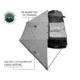 Overland Vehicle Systems Nomadic Awning Tent 180 Degree 88 SF of Shelter With Zip In Wall, Dark Gray, 19619907