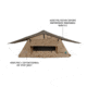 Overland Vehicle Systems TMBK Roof Top Tent w/ Rain Fly - 3+ Persons, 4 Season, Tan/Green, 18119933