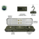 Overland Vehicle Systems Wild Land Camping Gear - Encounter Light With 3 Removeable Pods, Green, 15059901