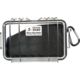 Pelican 1040 Micro Watertight Crushproof Dry Box, 7.50x5.06x2.12in, Clear w/ Black Liner, 1040-025-100
