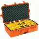 Pelican 1605 Air Protector Case, with Divider, Orange, 016050-0040-150
