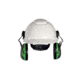 Peltor Cap-Mount Earmuffs, Black/Green, 10 EA/Case, One Size Fits Most XA007707889
