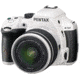 Pentax K-50  DSLR Camera with 18-55mm f-3.5-5.6 and 50-200mm f-4-5.6 Lenses, White 10950
