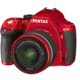 Pentax K-50  DSLR Camera with 18-55mm f-3.5-5.6 and 50-200mm f-4-5.6 Lenses, Red 10997