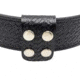 Perfect Fit 1.75in Double Belt Keeper, Basket Weave, Chrome Snap, Black, 204-BW-CH