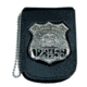 Recessed Badge &amp; ID Neck Holder w/ Pocket &amp; Chain - 3.00''x4.50''