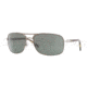 Persol PO2407S Sunglasses 104831-6216 - Matte Brown Frame, Green Lenses