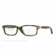 Persol PO2965VM Eyeglass Frames 974-53 - Brown Stripped Green Frame