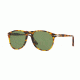 Persol PO9649S Sunglasses 10524E-55 - Madreterra Frame, Green Lenses