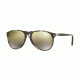 Persol PO9649S Sunglasses 1063O3-55 - Spotted Grey Black Frame, Light Brown Mirror Gold Lenses
