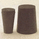 Plasticoid Black Rubber Stoppers, Solid 1--M290