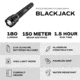 Police Security Flashlights Psf Blackjack Flashlight White 250 Lum Black W/2aa Batteries