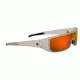 Popticals PopGear Sunglasses, Crystal Matte Frame, Gray/Orange Mirror Lens, 010050-XYOO