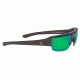 Popticals PopGun Sunglasses, Black Matte Frame, Gray/Green Mirror Lens, Polarized, 010010-BMEN