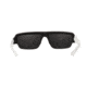 Popticals PopGun Sunglasses, Black/White Matte Frame, Gray Lens, Polarized, 010010-WMGP