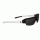 Popticals PopGun Sunglasses, Black/White Matte Frame, Gray Lens, Polarized, 010010-WMGP