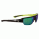 Popticals PopGun Sunglasses, Blk Over Green Crystal Gloss Frame, Gray/Green Mirror Lens, Polarized, 040010-GLEN
