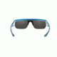Popticals PopGun Sunglasses, Blue/Clear Crystal Gloss Frame, Gray/Blue Mirror Lens, Polarized, 030010-BFUN