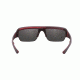 Popticals PopGun Sunglasses, Red/Black Crystal Matte Frame, Gray Lens, Polarized, 030010-REGP