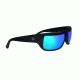Popticals PopH2O Sunglasses, Black Gloss Frame, Gray/Blue Mirror Lens, Polarized, 010070-BGUN