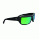 Popticals PopH2O Sunglasses, Black Matte Frame, Gray/Green Mirror Lens, Polarized, 010070-BMEN