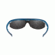 Popticals PopStar Sunglasses, Blue/Clear Crystal Gloss Frame, Gray/Blue Mirror Lens, Polarized, 030040-BFUN