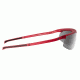 Popticals PopStar Sunglasses, Red Crystal Matte Frame, Gray/Silver Mirror Lens, Polarized, 020040-RDLN