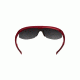 Popticals PopStar Sunglasses, Red Crystal Matte Frame, Gray/Silver Mirror Lens, Polarized, 020040-RDLN