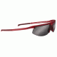 Popticals PopStar Sunglasses, Red Crystal Matte Frame, Gray/Silver Mirror Lens, Polarized, 020040-RDLN