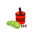 Powerflare PF-200 Softpack,  3 Safety Lights,Infrared LED,Red Bag,3 Batteries, Olive Drab Shell SP3R-I-OD